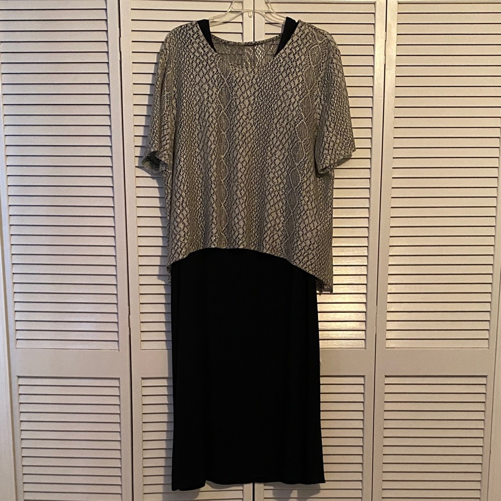Black and Silver maxi Dress